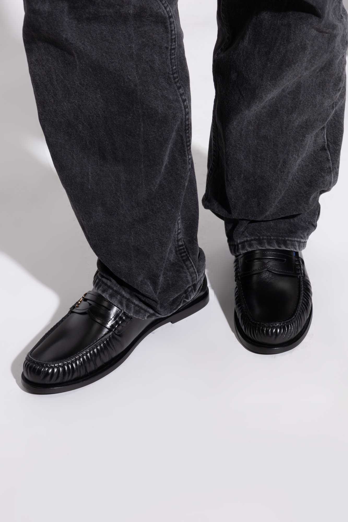 SAINT LAURENT ローファー　43.5サイズ　メンズ　ブラック ル ローファー ソフト（シャイニーレザー） | Saint Laurent